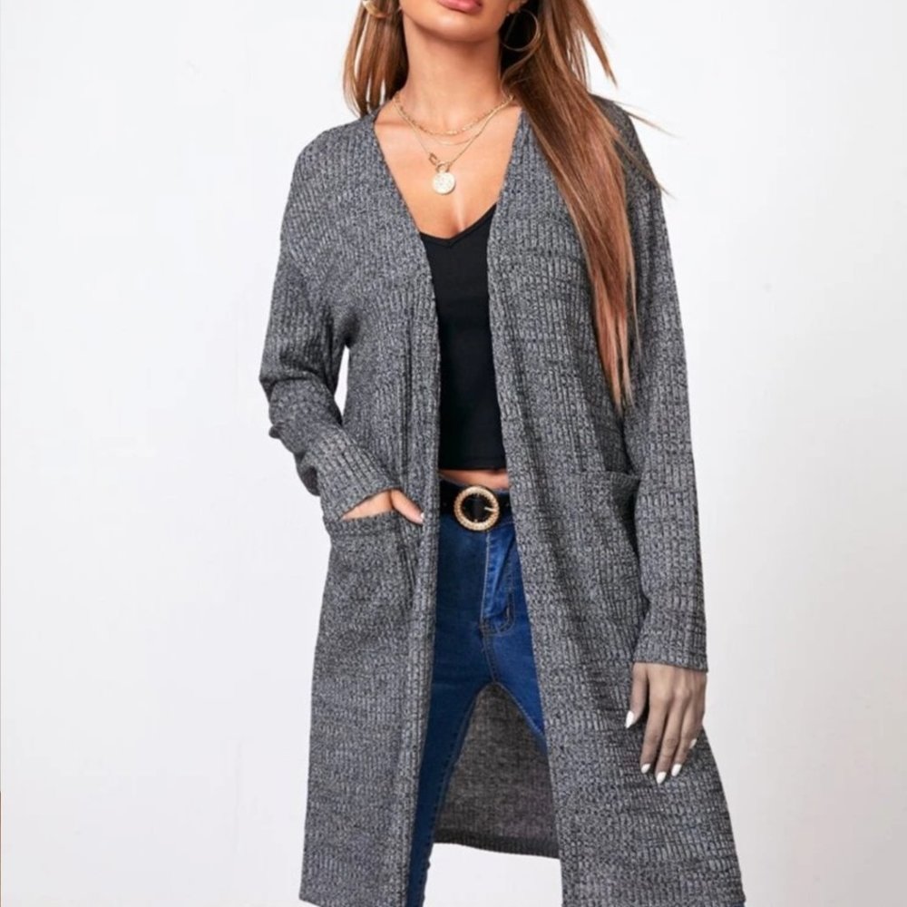 Patch Pocket Rib-knit Cardigan - Picture 2 of 6